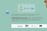 Fortalecimiento institucional de la capacidad colombiana ... · Con el propósito de “Apoyar la generación de conocimiento en torno a ex-periencias de Gobierno Abierto Departamental”
