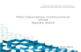 Plan Operativo Institucional (POI) Ajuste 2019 compartidos...Plan Operativo Institucional Anual, ambos planes permiten realizar la articulación de lo estratégico y de lo operativo,