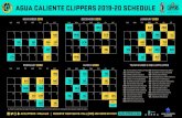 AGUA CALIENTE CLIPPERS 2019-20 SCHEDULE · aus austin spurs (spurs) ctn canton charge (cavaliers) cps college park skyhawks (hawks) ccg capital city go-go (wizards) del delaware blue