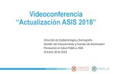 Videoconferencia “Actualización ASIS 2018”€¦ · Ubicación: A Través del Sistema de Videoconferencias del MSPS ID de la Reunión: 6392 PIN de la Reunión: 256898. Contenidos