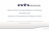 INSTITUTO DE DESARROLLO RURAL DE-468-2017 … INDER...2017, el informe de nivel de empleo I Semestre-2017, Plazas autorizadas 2017 (acuerdo No. 11745, tomado por la Autoridad Presupuestaria