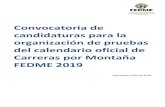 Presentación de solicitudes para el 2008 · Barcelona, julio de 2018. ... número 106 de 3 de mayo de 2016. Convocatoria de candidaturas para la organización de pruebas del calendario