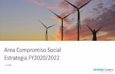 Area Compromiso Social Estrategia FY2020/2022 · Educación Tecnologica FY21 7 Action Impact / Scope Partners SGRE Minecraft Education Edition (1 mes) Contenido online + mini videojuegos
