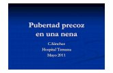 C.Sánchez Hospital Terrassa Mayo 2011 · 2011-05-25 · Historia clínica 1ª visita: 4a8m botón mamario advertido por madre (4-6 m) no fármacos 107.7 cm, p52; 18.2 kg, p46 mínimo