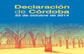 Declaración de Córdoba - Portalfarma › ... › XIX-CNF-Declaracion-de-Cordoba.… · Declaración de Córdoba 23 de octubre de 2014 Una Farmacia Comunitaria que trabaja para un