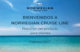 BIENVENIDOS A NORWEGIAN CRUISE LINE€¦ · 1 Resumen del producto para clientes Febrero 2017 BIENVENIDOS A NORWEGIAN CRUISE LINE . 2 AGENDA • Norwegian Cruise Line – Nuestra