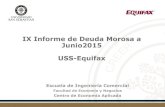 IX Informe de Deuda Morosa a Junio2015 USS-Equifax...Variación de Morosos • En Diciembre de 2011 habían alrededor de 4,15 MM de morosos (tasa morosidad = 43%). En Febrero 2012