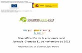 Diversificación de la economía rural Jornada Granada 11 de noviembre de … · 2013-11-11 · ELEMENTOS MARCO ESTRATÉGICO COMÚN 2014 -2020: Fondos del Marco Estratégico Común