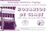 Universidad Autónoma Chapingozootecnia.chapingo.mx/assets/horarios_2do_sem_2014-2015.pdf · A-1 Lab. 5 Nutrición Animal Bioquímica (P) MC. Gustavo García Uriza 11:00-13:50 Lab.