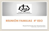 REUNIÓN FAMILIAS 4º ESO€¦ · REUNIÓN FAMILIAS 4º ESO Departamento de Orientación Valencia, abril de 2016. Hoy hablaremos de ... nota media de 1ª+2ª evaluación de 4ºESO.