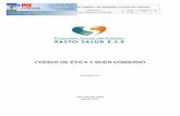 CODIGO DE ETICA Y BUEN GOBIERNO 2017 - Pasto Salud DE ETICA Y BUآ  CODIGO DE ETICA Y BUEN GOBIERNO PROCESO