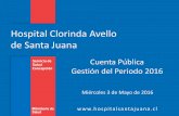 Hospital Clorinda Avello de Santa Juanahospitalsantajuana.dssc.cl/.../05/Cuenta-Publica-2016.pdftécnicas y sociales requeridas para el personal de salud, con el fin de contribuir