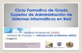 Presentación de la Asignatura - UMdis.um.es/.../IES_1617/LMSGI/curso/UT1/UT1.pdf · Introducción Módulo Profesional: Lenguajes de Marcas y Sistemas de Gestión de Información.