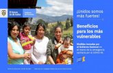 Presentación de PowerPoint · es de todos Gobierno de Colombia be tog ether Beneficios para los más vulnerables Entrega de mercados y alimentos . Beneficios Económicos Fecha A