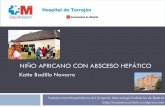 NIÑO AFRICANO CON ABSCESO HEPÁTICO€¦ · Niño de 7 años: Fiebre hace 1 semana, vómitos, decaimiento y dolor en hipocondrio derecho, aporta informe de Guinea Ecuatorial: 20.000