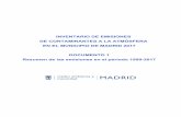 DOC1 Resumen emisiones INV2017 - Madrid€¦ · INVENTARIO DE EMISIONES DE CONTAMINANTES A LA ATMÓSFERA EN EL MUNICIPIO DE MADRID 2017 Resumen de las emisiones en el periodo 1999-2017