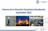 Informe de la Situación Económica Salvadoreña Septiembre 2015 · Trabajadores Cotizantes al Instituto Salvadoreño del Seguro Social – julio 2015 . Variación anual . Fuente: