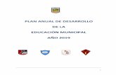 PLAN ANUAL DE DESARROLLO DE LA EDUCACIأ“N files. 2019.pdf 5 II .- BASE DE SUSTENTO JURأچDICO La Mayorأ­a