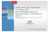 Informe de Gestión 2013cidc.udistrital.edu.co/antiguoportal/documentos/2012... · 2015-06-13 · proyección de la Investigación en la Universidad a sectores externos con recursos