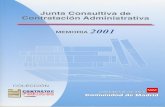 Junta Consultiva deservicios y contratos administrativos especiales), reflejándose también, mediante gráficos, la proporción de cada tipo de contrato respecto del total. ‚ La
