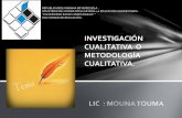 INVESTIGACIÓN CUALITATIVA O METODOLOGÍA · PDF file 2019-08-04 · INVESTIGACIÓN CUALITATIVA La investigación cualitativa o metodología cualitativa es un método de investigación
