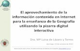 El aprovechamiento de la información contenida en Internet ... › info › geodidac › doc › mllazaro_2010_IIISemina… · María Luisa de Lázaro y Torres, Presidenta del Grupo