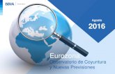 Agosto 2016 - BBVA Research€¦ · Observatorio Eurozona Agosto 2016 PIB (% t/t), contribución por componentes (pp) y previsiones 6 • El PIB de Francia se ha estancado en 2T16