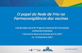 O papel da Rede de Frio na Farmacovigilância das vacinassaude.gov.br/images/pdf/2017/dezembro/15/SANDRA... · de coloração, turvação, manipulação de produtos, desde o laboratório