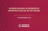 ACUERDO NACIONAL DE INVERSIÓN EN ......1. El Acuerdo Nacional de Inversión en Infraestructura es una herramienta para facilitar y acelerar la implementación de proyectos que contribuyan