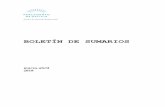 BOLETÍN DE SUMARIOS · 2018-05-04 · Este boletín contén os sumarios daquelas publicacións periódicas de maior interese para a actividade parlamentaria das que se reciben na