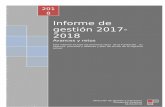 Informe de gestión 2017-2018fundaciongratitud.com/wp-content/uploads/2018/04/... · Informe de gestión 2017-2018 Avances y retos Este informe incluye los primeros retos de la Fundación