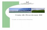 G uía de Practicum IIIA+PIII... · 2016-01-21 · Guía para el Practicum III. Grado de Educación Primaria UPV/EHU Escuela de Magisterio de Bilbao Página 2 Este documento ha sido