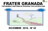 Sumariofiles.fratersp.org/200020349-677fe6879f/Revista Nº 42... · 2016-12-19 · Asociación ASOGRA. (Agrupación de Personas Sordas de Granada y Provincia) Recogió el reconocimiento