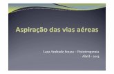 Lara Andrade Souza – Fisioterapeuta Abril - 2013 · 2015-05-28 · Abril - 2013. Definição Remoção de secreções, por meio de sucção, das vias aéreas inferiores e superiores: