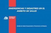 EMERGENCIAS Y DESASTRES EN EL AMBITO DE SALUD...RESPUESTA PARA DESASTRES • Es el documento en el que se establecen los objetivos, las acciones y la organización del hospital y sus