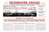 Para que la voluntad de los trabajadores y los pueblos ANTE LA … · 2018-03-13 · pero no apoya la investidura de Rajoy. 6) La mayoría social tiene derecho a reclamar al Partido