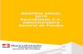 MEMORIA ANUAL 2019 BancoEstado S.A. · 2020-04-14 · 3 Memoria Anual | 2019 | I. CARTA DEL GERENTE GENERAL A LOS ACCIONISTAS stimados accionistas, junto con saludarles, me es muy