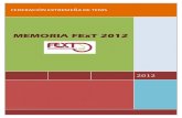 MEMORIA FExT 2012 › wp-content › uploads › 2017 › 01 › Memoria-de-Ac… · Memoria FExT 2012 7 LICENCIAS FEMENINAS. PROVINCIA DE BADAJOZ. 2012 Clubes Alevines Infantiles