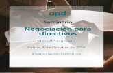 Negociación para directivos€¦ · negociación eficaz Objetivos • Adquirir una metodología de negociación profesional que nos permita abordar con solvencia nuestras negociaciones.