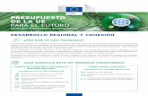 PRESUPUESTO DE LA UE PARA EL FUTURO · 2018-05-05 · Financiación de mejores infraestructuras sanitarias, educativas y sociales y de un desarrollo urbano sostenible FONDO SOCIAL