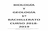 BIOLOGÍA Y GEOLOGÍA 1º BACHILLERATO CURSO …...IES Carlos Bousoño- Departamento de Biología y Geología – Biología y Geología 1º Bachillerato Curso 2018 - 2019 Página 3