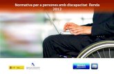 Normativa per a persones amb discapacitat Renda 2012 per persones amb discapacitat corresponents a les