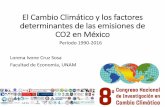 Presentación de PowerPoint - UNAM...El Cambio Climático y los factores determinantes de las emisiones de CO2 en México Lorena Ivone Cruz Sosa Facultad de Economía, UNAM Período