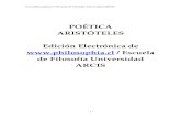 POÉTICA ARISTÓTELES Edición Electrónica de / Escuela de ... · 2018-09-07 · / Escuela de Filosofía Universidad ARCIS. - 2 - CAPÍTULO I 1447a Como nuestro tema es la poética