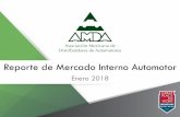 Reporte de Mercado Interno Automotor - AMDAEn el periodo enero-diciembre de 2016 2017 2017 se registraron un millón 39 mil 262 colocaciones lo que representa una disminución de 2.6%