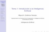 Tema 1: Introducción a la Inteligencia Artificial · Inteligencia Artiﬁcial (2001) 2001 Una odisea espacial (1968) Steven Spielberg Arthur C. Clarke. Introducción a la Inteligencia