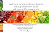 La importancia de los entornos en la promoción de la alimentación ... · alimentación saludable importância do ambiente na promoção da alimentação saudável Coordinación