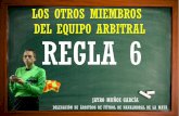 LOS OTROS MIEMBROS DEL EQUIPO ARBITRAL REGLA 6...- Los miembros del equipo arbitral ayudarán al árbitro a inspeccionar el terreno de juego, los balones y el equipamiento de los jugadores