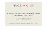 Actividad Turística de la Ciudad de México Indicadores ...€¦ · Resumen de Indicadores Turísticos, 2007-2015 Enero-Diciembre Cuadro 1 5/ Solo considera el efectuado por turistas