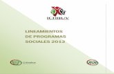 LINEAMIENTOS DE PROGRAMAS SOCIALES 2013 de... · y que radica(n) en el Estado de Chihuahua. 8. Criterios de selección y priorización de apoyos: a) Criterios de selección: Para